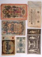 WWII GERMAN CONCENTRATION CAMP MONEY LOT OF 7