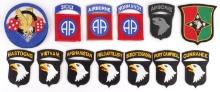 LOT OF 15 US AIRBORNE PATCHES WWII & POST WAR