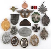WWII & I GERMAN THIRD REICH BADGE LOT OF 18