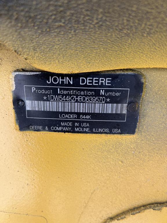 2011 John Deere 544k Wheel Loader