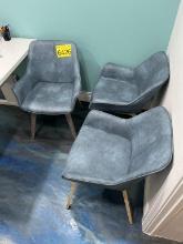 (3) STATIONARY LOBBY CHAIRS