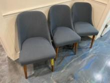 (3) STATIONARY LOBBY CHAIRS
