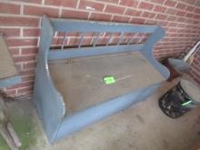 WOODEN BENCH  OR BOX  43 X 15 X 30