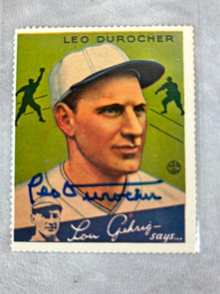 (3) Signed Baseball Cards - Gehringer, Durocher, Gomez - JSA