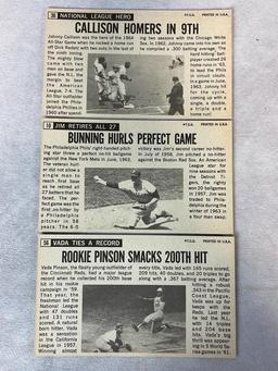 (3) Signed Topps Giants Cards - Pinson, Bunning, and Callison