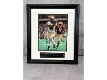 Larry Fitzgerald Signed Pittsburg Panthers College Photo- Framed & Matted