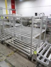 aluminum cooler racks, on casters