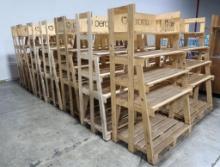 wooden merchandising racks
