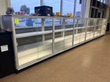 24ft Of Madix Wall Shelving W/ Glass Doors
