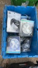 Tote of 12 Volt Fans and Lights