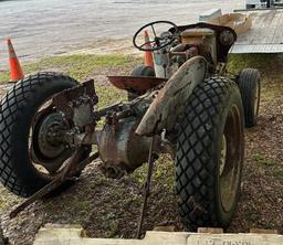 1960's vintage Ford Tractor Rat Rod.  Not running, most sheet metal missing.  Has a Jeep grill.  Bee