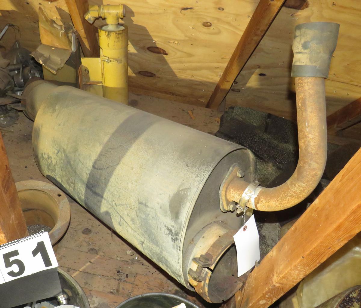 Diesel muffler, 7" pipe diameter inside