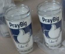 New Clarissa Tumblers, Lot of 4 "Pray Big Like It"