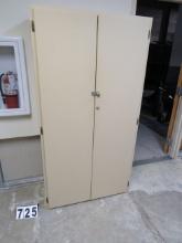 Tan Wood Storage Cabinet, 36"x17"x69"