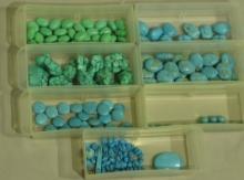 mixed turquoise beads