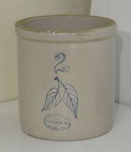 Red Wing Union Stoneware Crock with Birch leaves