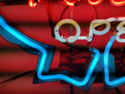 Pabst Blue Ribbon Open Neon Advertising Sign