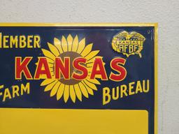 SST Embossed,  Kansas Farm Member Bureau Sign