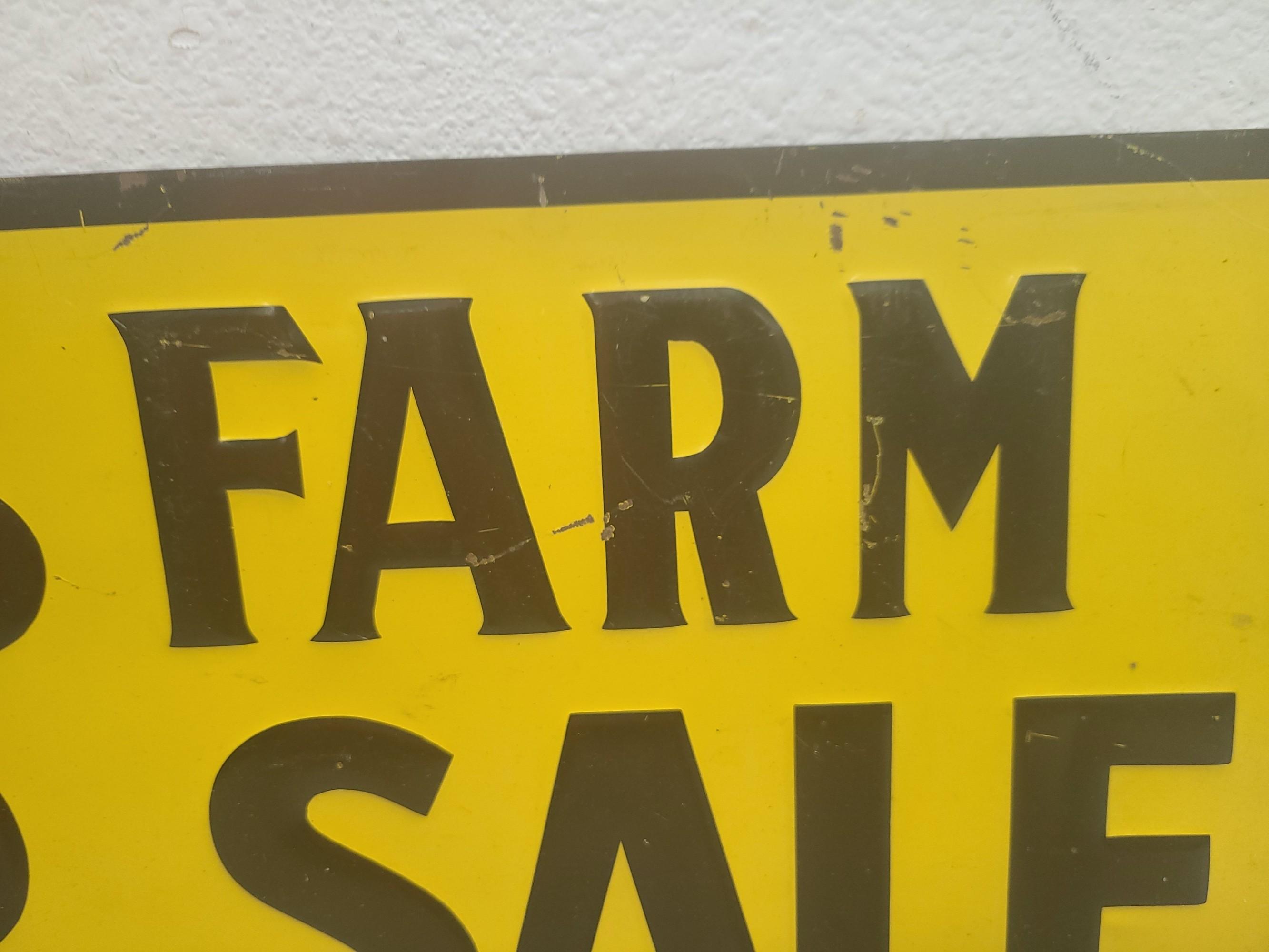 SST Embossed,  Farm Sale Sign