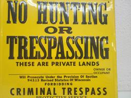 SST Embossed,  No Hunting,  Trespassing
