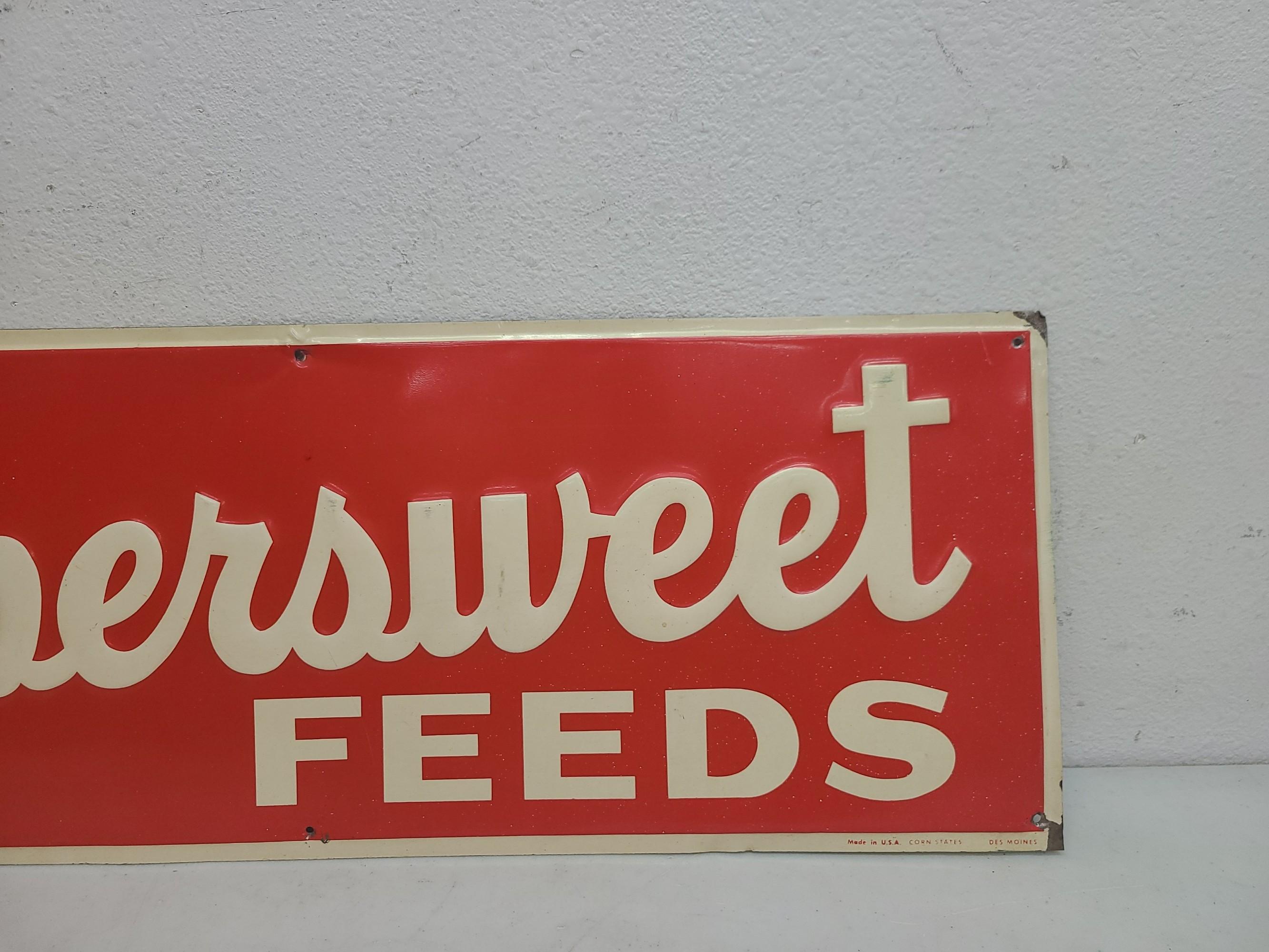 SST Embossed, Super Sweet Feeds Sign