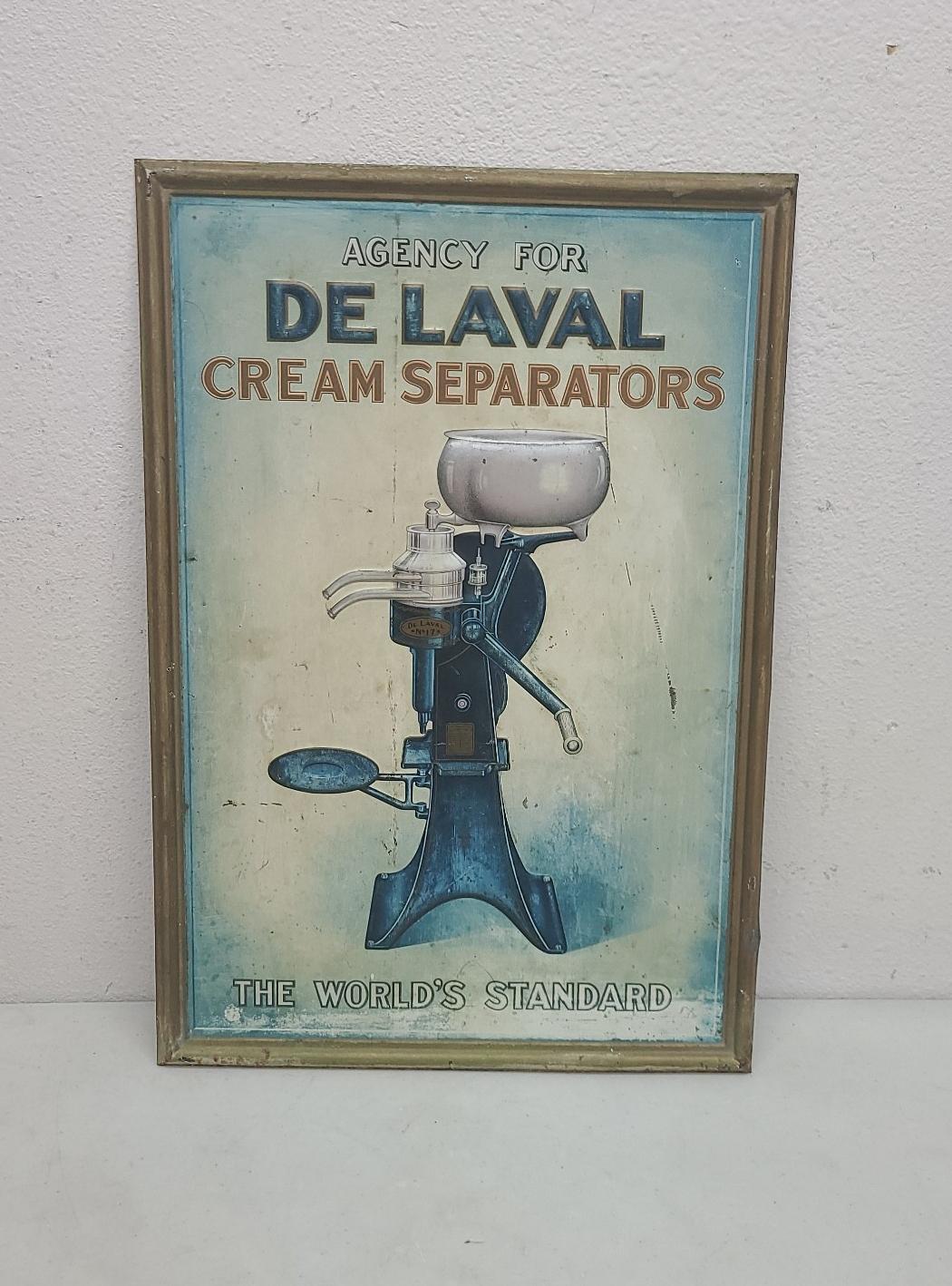 SST Embossed,  De Laval Cream Separators Sign