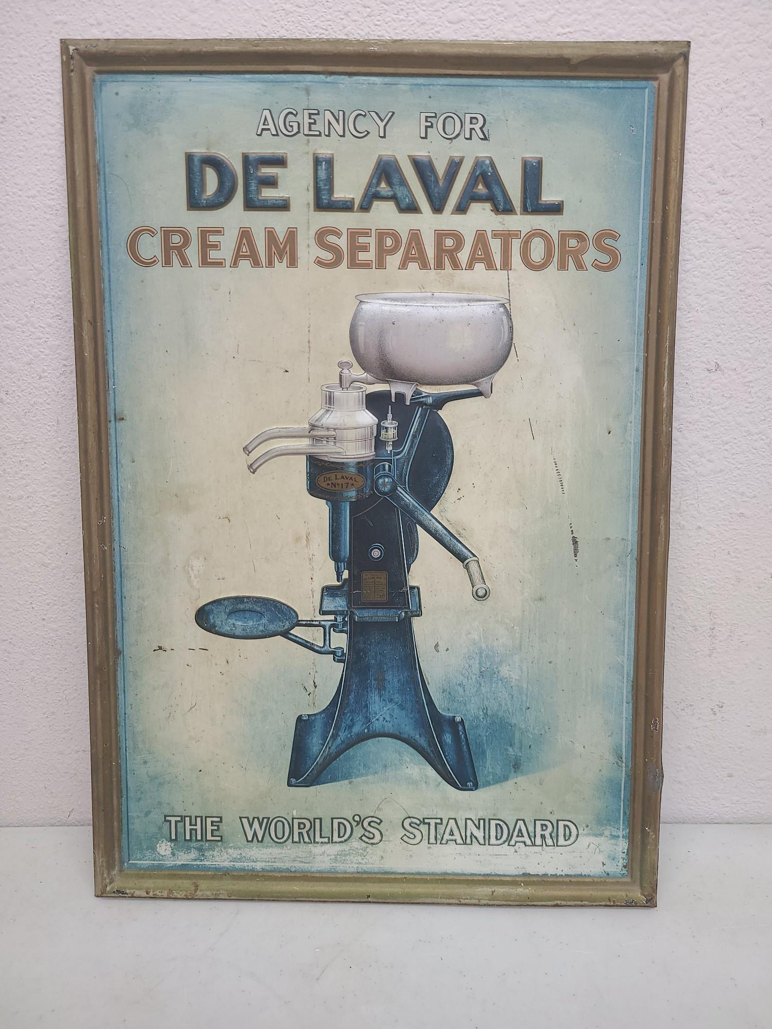 SST Embossed,  De Laval Cream Separators Sign