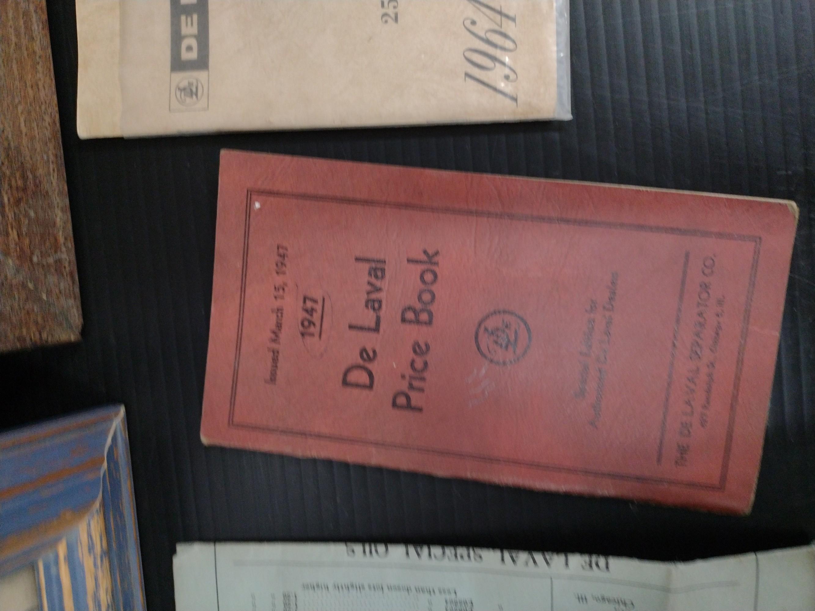 Late '40s Early 50s De Laval Paperwork And More