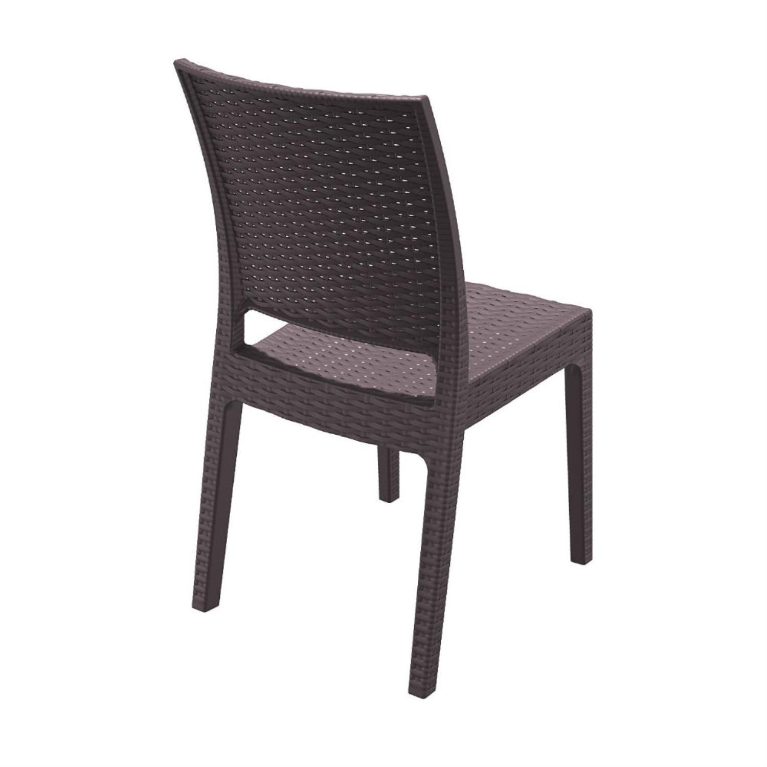 Siesta Florida Resin Wickerlook Set of 2 Dining Chair Brown ISP816-BR