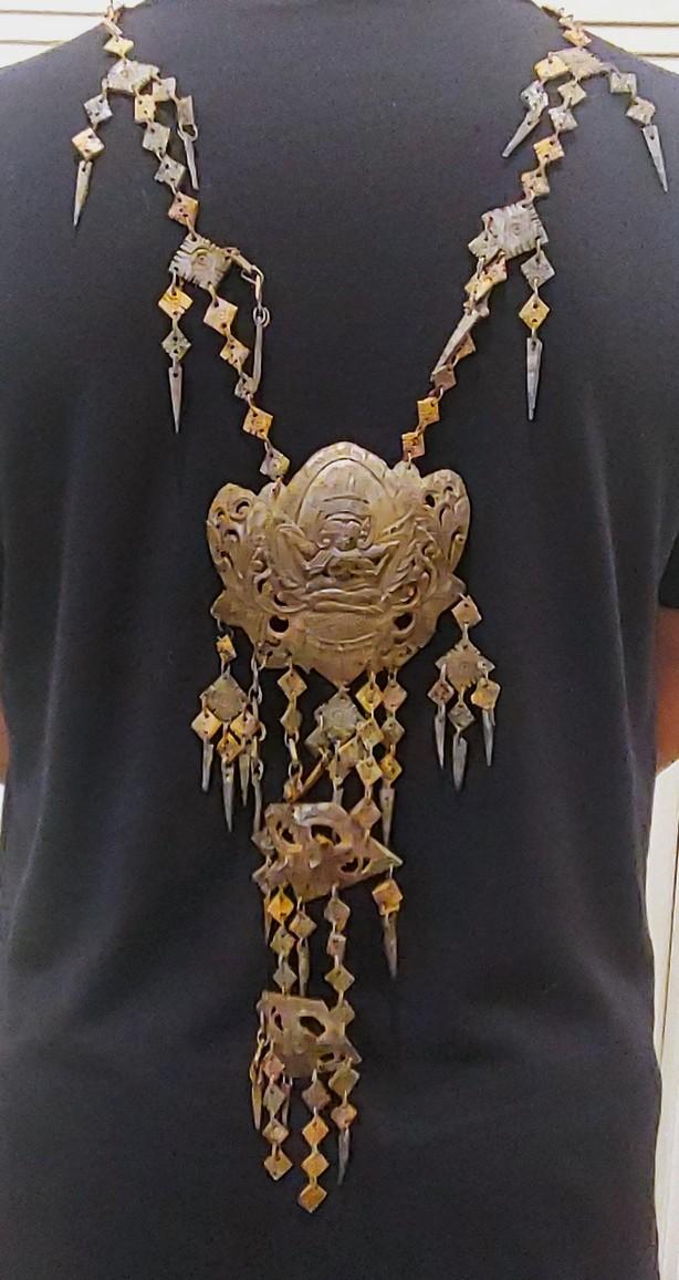 Antique Vintage Southeast Asian Necklace, Turtle Shell