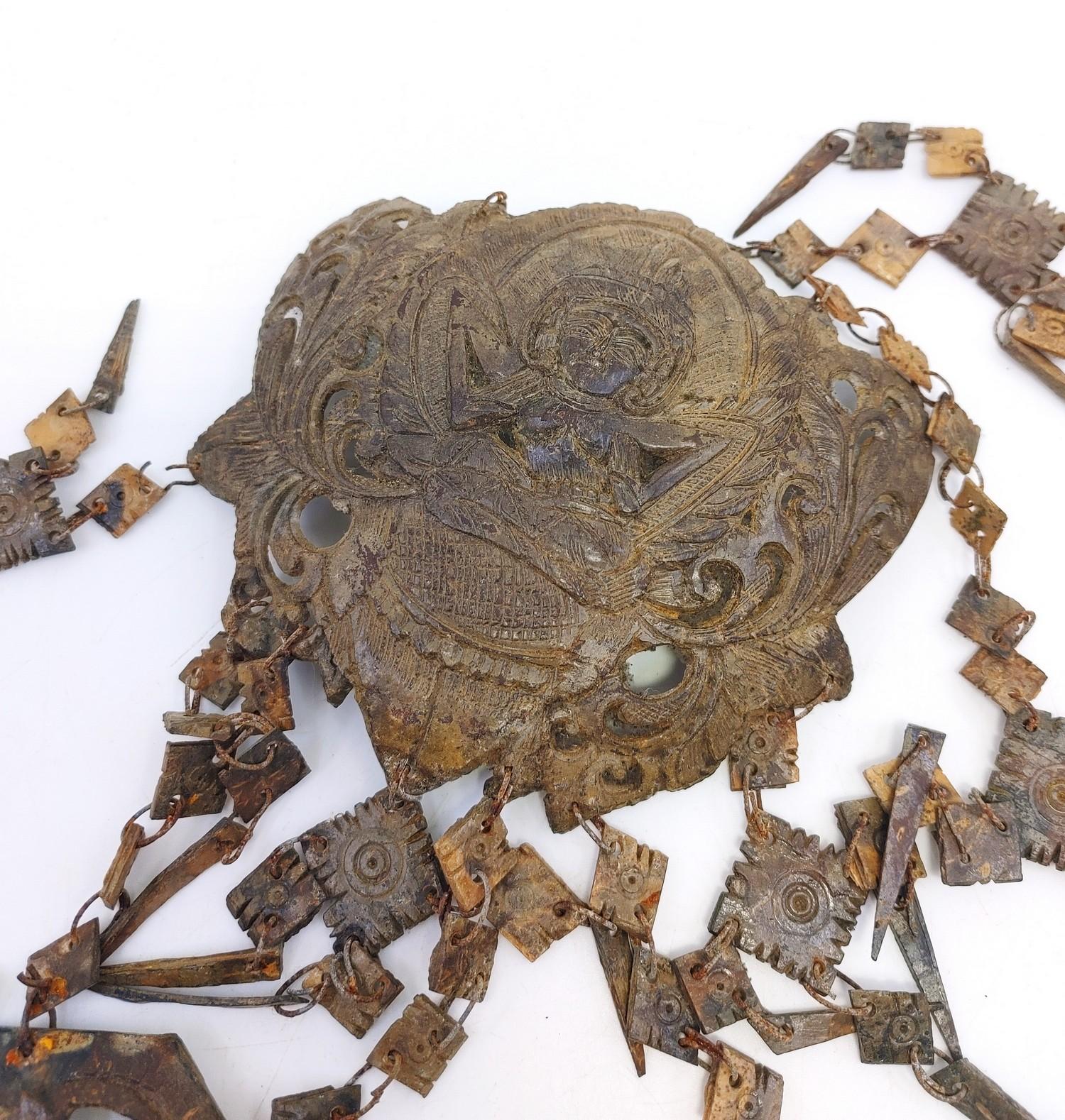 Antique Vintage Southeast Asian Necklace, Turtle Shell