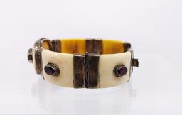 Antique Bracelet with Garnet Inlay