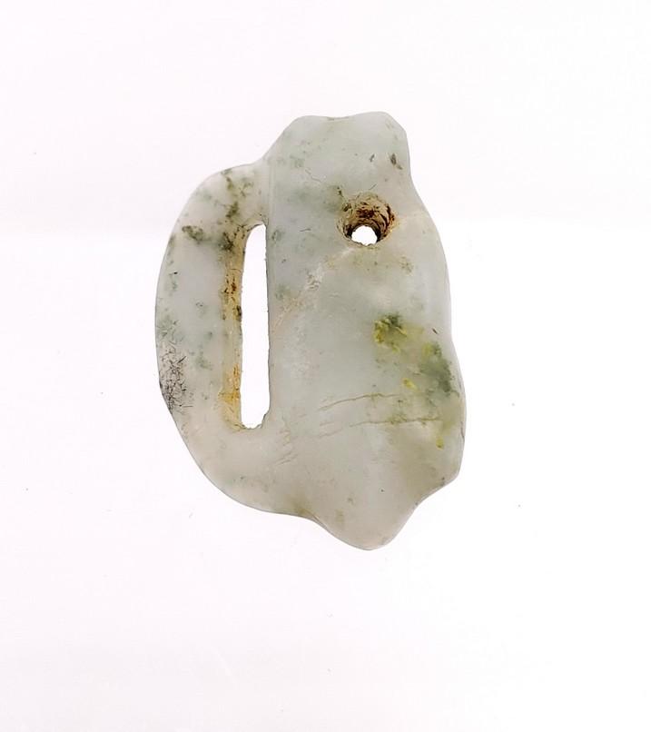 Pre-Columbian Jade Animal Pendant Bead, Costa Rica