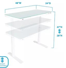 AirLIFT Electric Sit-Stand Desk with Tempered Glas
