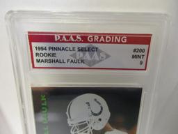 Marshall Faulk Colts 1994 Pinnacle Select ROOKIE #200 graded PAAS Mint 9