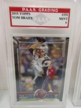 Tom Brady New England Patriots 2015 Topps #351 graded PAAS Mint 9