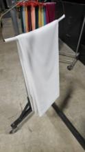 90 Round Polyester Tablecloth-White Umbrella