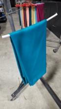 90 inch Round Polyester Tablecloth-Teal Umbrella