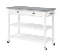 Convenience Concepts French Country 3 Tier Stainless Steel Kitchen Cart V2-220