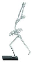 GwG Outlet Aluminum Dancing Sculpture Crafted with Metallic Impression 26930