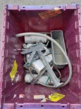 Various Tools lot with Plastic bin