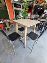 29" x 29" Hight Top Table with (3) Bar Stools