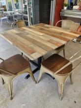 36" x 36" Wood Top Tables with Metal Legs