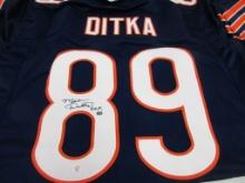 Mike Ditka of the Chicago Bears signed autographed football jersey PAAS 543