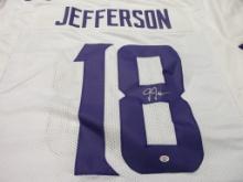 Justin Jefferson of the Minnesota Vikings signed autographed football jersey PAAS COA 477