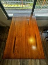 (4) LIKE NEW Solid Walnut Wood Tables w. Bases