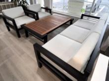 Addison, a 4 Piece Outdoor Funiture Set with a 3 Seater Sofa, (2) Arm Side Chairs and Coffee Table,