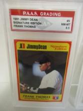 Frank Thomas White Sox 1991 Jimmy Dean Signature Edition #9 graded PAAS NM-MT 8.5