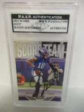 Justin Jefferson of the Minnesota Vikings signed autographed slabbed sportscard PAAS Holo 898