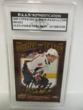 Alexander Ovechkin of the Washington Capitals signed autographed slabbed sportscard PAAS Holo 842